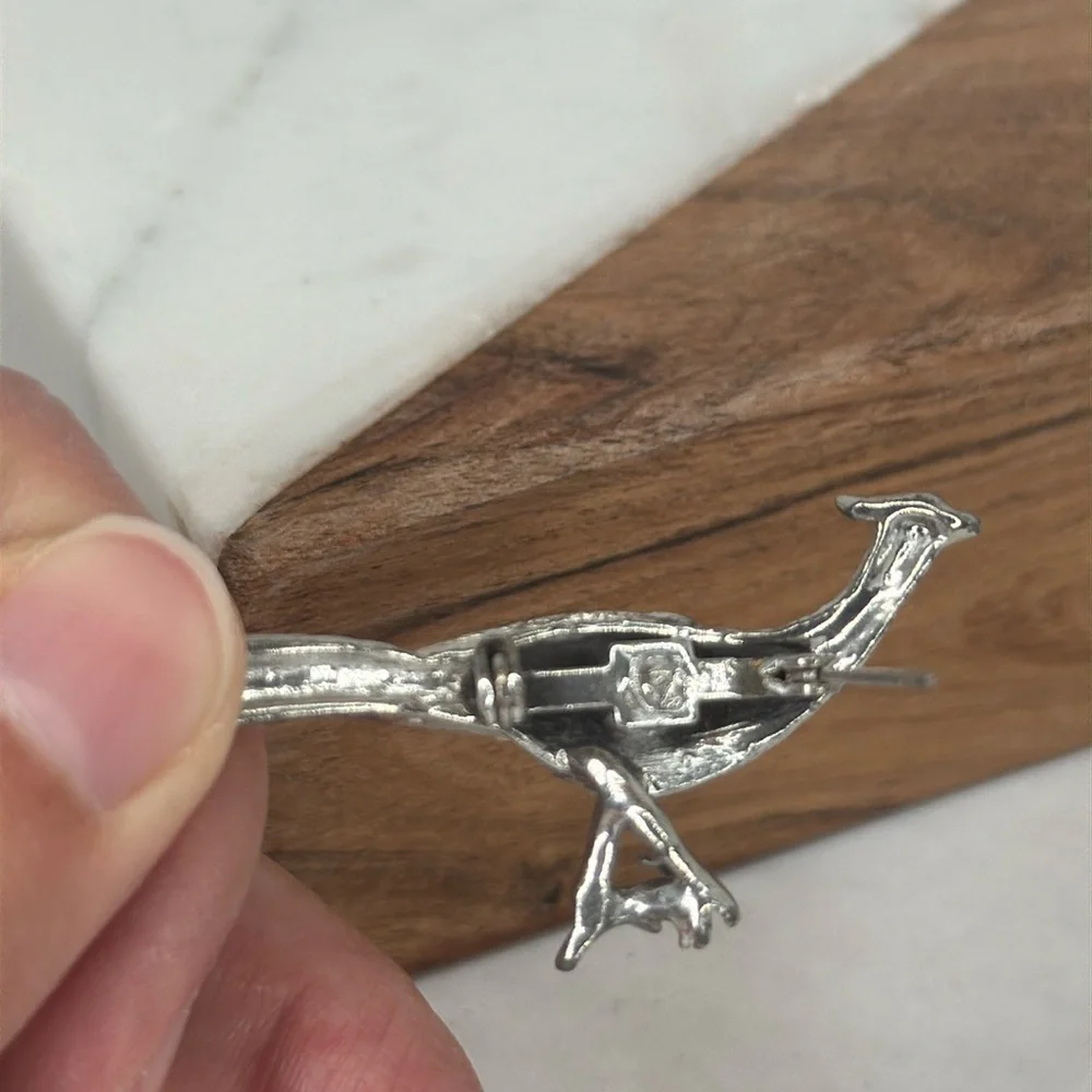 Vintage Silver pheasant Brooch lot B40